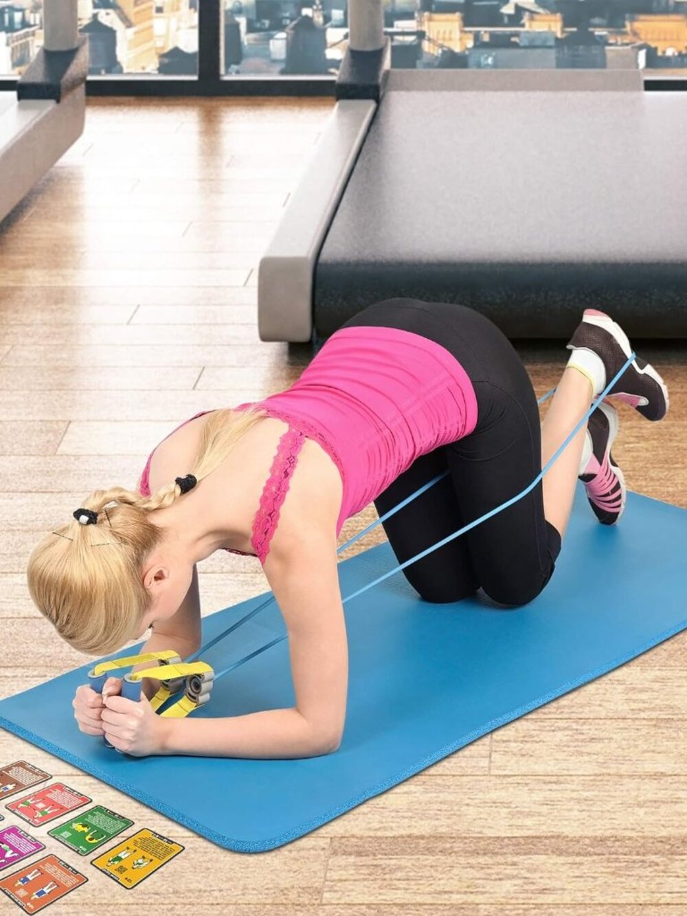 Resistance Band Exercise Cards. Exercise Band Workout Playing Card Game. Video I - Picture 2 of 7